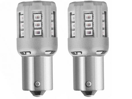 Лампа Osram P21W 12V-LED 2.0W (BA15s) Red 2шт 7456R-02B