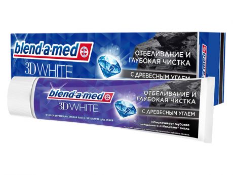 Зубная паста Blend-a-med 3D White Отбеливание и глубукая чистка Древесный уголь 100ml 8001841142937