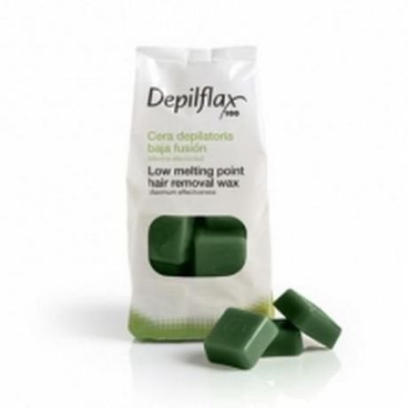 Depilflax Воск Зеленый (плотный) с экстрактом морских водорослей, рекомендован для сухой кожи 1000 г (Depilflax, Для тела)