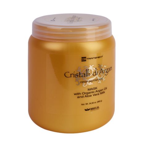 Brelil Professional Маска для волос с маслом аргании и молочком алоэ, 1000 мл (Brelil Professional, Argan Oil Crystals)