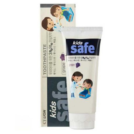 Cj Lion Kids safe Детская зубная паста со вкусом винограда (3-12 лет) 90 гр (Cj Lion, Уход за зубами Cj Lion)
