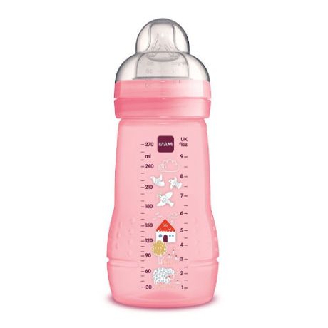 MAM Easy Active Бутылочка для кормления 270 мл розовая 2+ месяцев (MAM, Бутылочки для кормления и чашки)