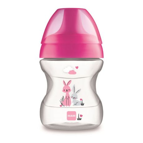 MAM Поильник 190 мл с мягким носиком Learn To Drink розовый 6+ месяцев (MAM, Бутылочки для кормления и чашки)