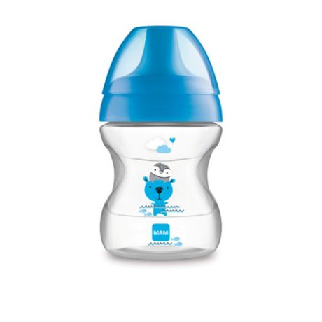 MAM Поильник 190 мл с мягким носиком Learn To Drink голубой 6+ месяцев (MAM, Бутылочки для кормления и чашки)
