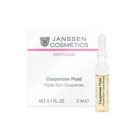 Janssen Cosmetics Сосудоукрепляющий концентрат для кожи с куперозом в ампулах Couperose Fluid 7 x 2 мл (Janssen Cosmetics, Ампульные концентраты)