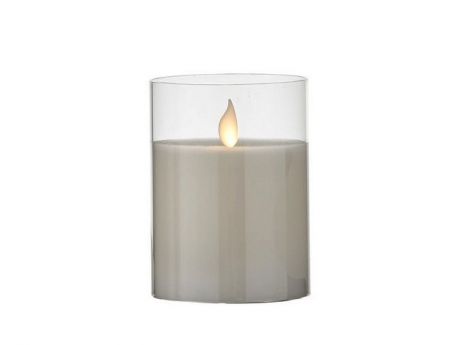 Светодиодная свеча Edelman Танцующее пламя 7.5x10cm Transparent 1051762/161277