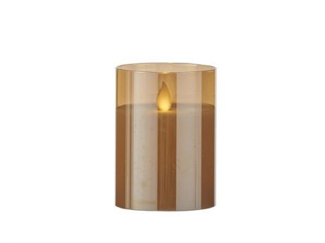 Светодиодная свеча Edelman Танцующее пламя 7.5x10cm Gold 1051767/161280