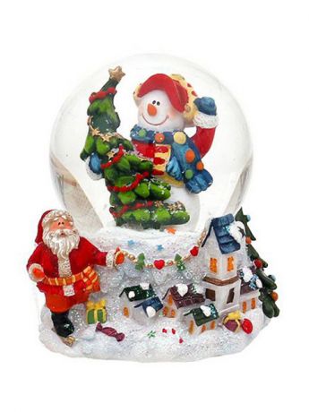 Снежный шар Sigro Вдохновенный снеговик в кепке 50-1611-кепка