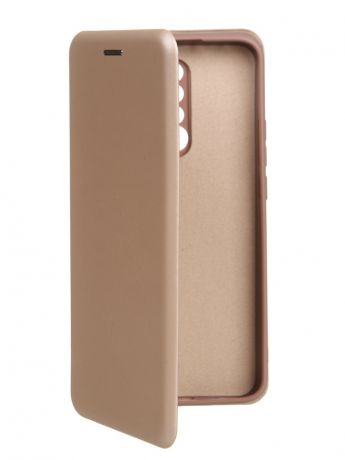 Чехол Krutoff для Xiaomi Redmi 9 Soft Book Gold 10549