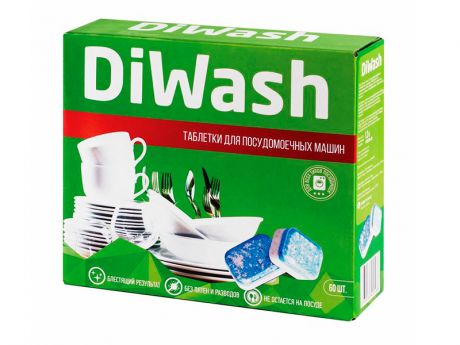 Таблетки для посудомоечных машин DiWash 60шт
