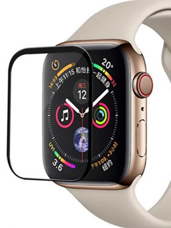 Аксессуар Защитный экран Red Line для APPLE Watch S4 / S 5 42mm Full Screen Full Glue 3D Tempered Glass Black Frame УТ000017902