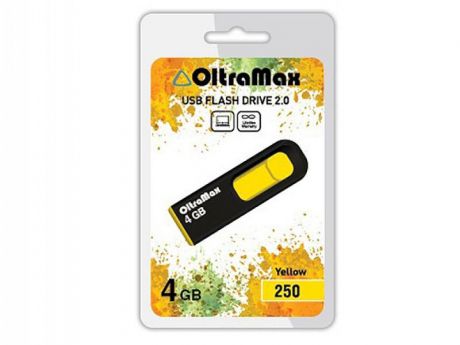 USB Flash Drive 4Gb - OltraMax 250 OM-4GB-250-Yellow