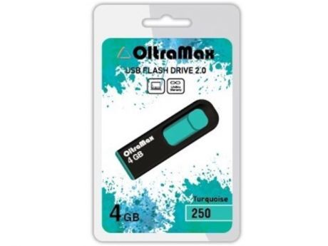 USB Flash Drive 4Gb - OltraMax 250 OM-4GB-250-Turquoise