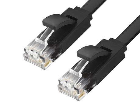 Сетевой кабель Greenconnect Prof UTP 30AWG cat.6 RJ45 T568B 3m Black GCR-LNC616-3.0m