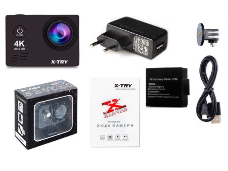 Экшн-камера X-TRY XTC167 Neo UltraHD 4K WiFi Battery +СЗУ