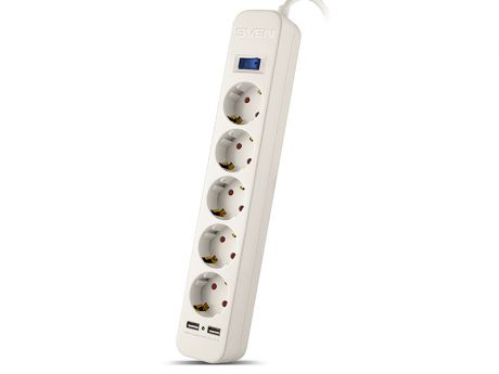 Сетевой фильтр Sven SF-05LU 5 Sockets 1.8m White