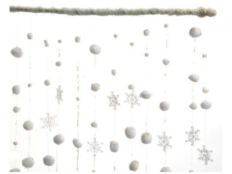 Гирлянда Kaemingk Занавес, Снегопад со снежинками 90x200cm 474005 / 162043