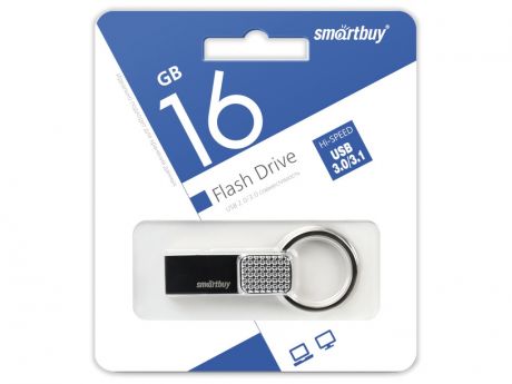 USB Flash Drive 16Gb - SmartBuy Ring USB 3.0/3.1 Gen.1 Silver SB16GBRN