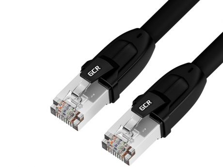Сетевой кабель Greenconnect LSZH Prof F/FTP 26AWG cat.8 RJ45 CU 1.5m Black GCR-52347