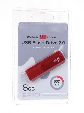 USB Flash Drive 8Gb - Exployd 620 EX-8GB-620-Red
