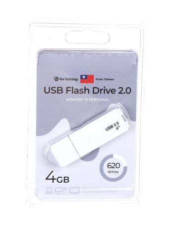 USB Flash Drive 4Gb - Exployd 620 EX-4GB-620-White