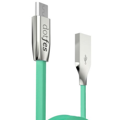 Аксессуар Dotfes USB - Micro USB A04M 2.5A 1m Green 14642