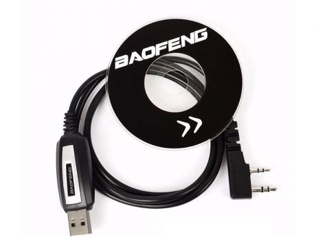 Зарядное устройство USB кабель и CD диск для программирования раций Baofeng и Kenwood