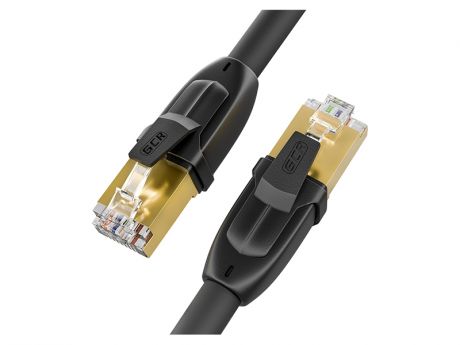 Сетевой кабель Greenconnect Prof F/FTP 28AWG cat.7 RJ45 CU 30m Black GCR-52568