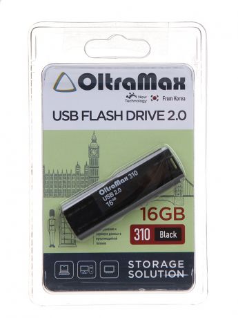 USB Flash Drive 16Gb - OltraMax 310 OM-16GB-310-Black