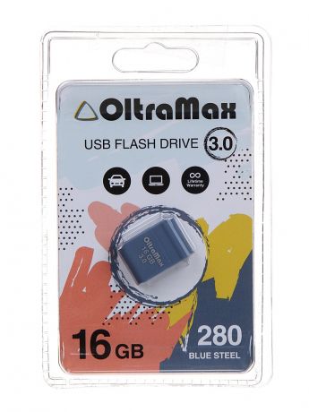 USB Flash Drive 16Gb - OltraMax 280 OM-16GB-280-Blue Steel