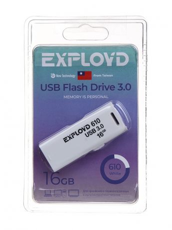 USB Flash Drive 16Gb - Exployd 610 EX-16GB-610-White