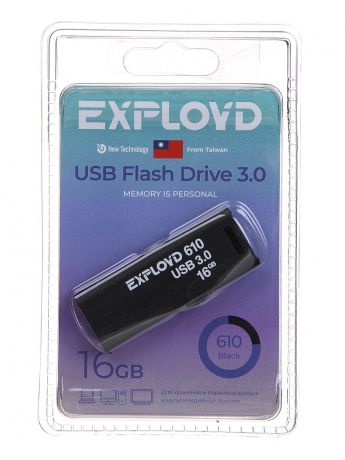 USB Flash Drive 16Gb - Exployd 610 EX-16GB-610-Black