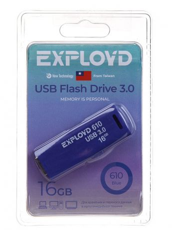 USB Flash Drive 16Gb - Exployd 610 EX-16GB-610-Blue