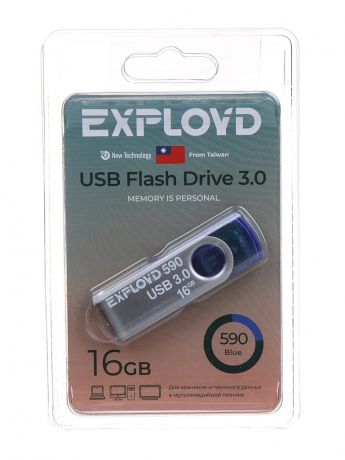 USB Flash Drive 16Gb - Exployd 590 EX-16GB-590-Blue