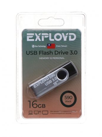 USB Flash Drive 16Gb - Exployd 590 EX-16GB-590-Black