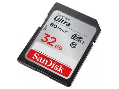 Карта памяти 32Gb - SanDisk Ultra Secure Digital HC Class 10 UHS-I SDSDUNR-032G-GN6IN