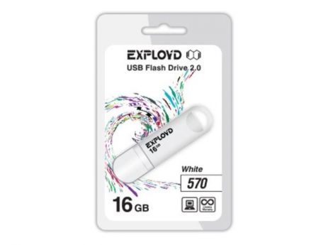 USB Flash Drive EXPLOYD 570 16GB White