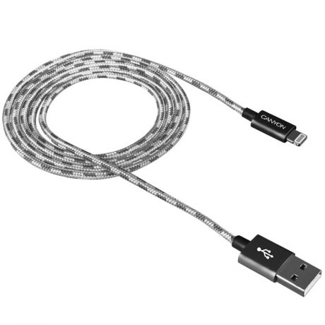 Аксессуар Canyon USB - Lightning 1m Dark Gray CNE-CFI3DG