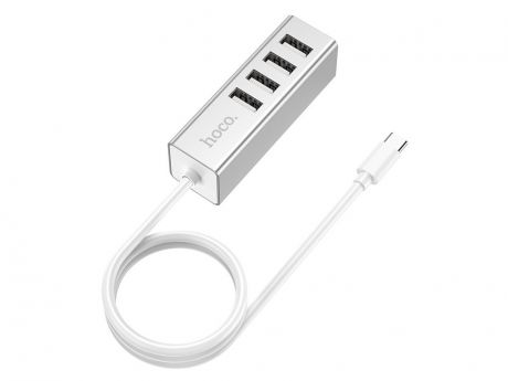 Хаб USB Hoco HB1 4xUSB - Type-C Silver