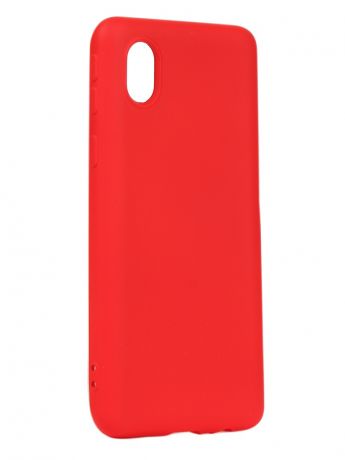Чехол DF для Samsung Galaxy A01 Core Silicone Red sOriginal-18