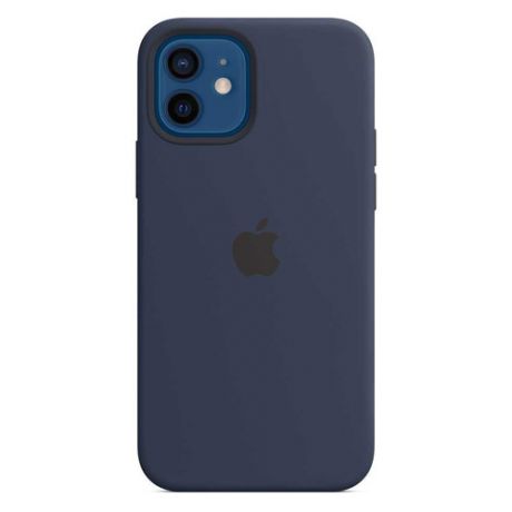 Чехол (клип-кейс) APPLE Silicone Case with MagSafe, для Apple iPhone 12/12 Pro, темный ультрамарин [mhl43ze/a]