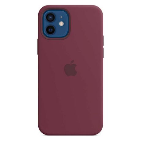 Чехол (клип-кейс) APPLE Silicone Case with MagSafe, для Apple iPhone 12/12 Pro, сливовый [mhl23ze/a]