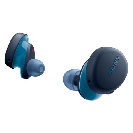 Гарнитура SONY WF-XB700, Bluetooth, вкладыши, синий [wfxb700l.e]