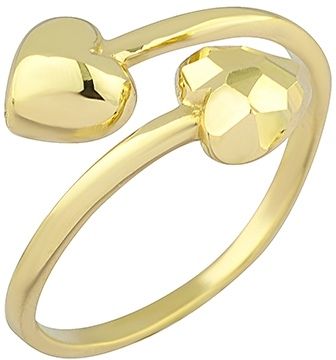 Кольцо Сердечки из жёлтого золота