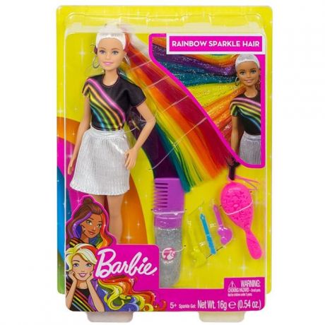 Кукла Mattel Barbie с Радужными волосами блондинка FXN96