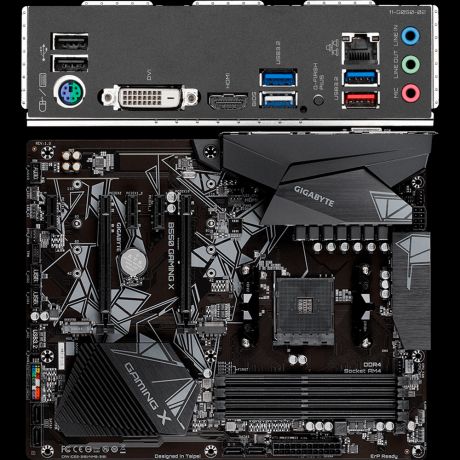 Материнская плата Gigabyte B550 Gaming X B550 Socket AM4 4xDDR4, 4xSATA3, RAID, 2xM.2, 2xPCI-E16x, 4xUSB3.2, DVI-D, HDMI, Glan, ATX