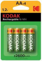 Аккумуляторы Kodak Rechargable АА HR6-4BL 2600 mAh [KAAHR-4], 4 шт (30955097)