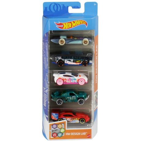 Mattel Hot Wheels 1806/GTN34 Подарочный набор из 5 машинок (HW Design Lab)