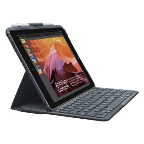 Чехол-клавиатура Logitech для Apple iPad 2019/2020 Slim Folio серый (920-009652)