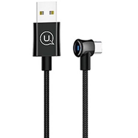 Кабель USB-Type C 1.2m черный Usams Smart Power-off U13
